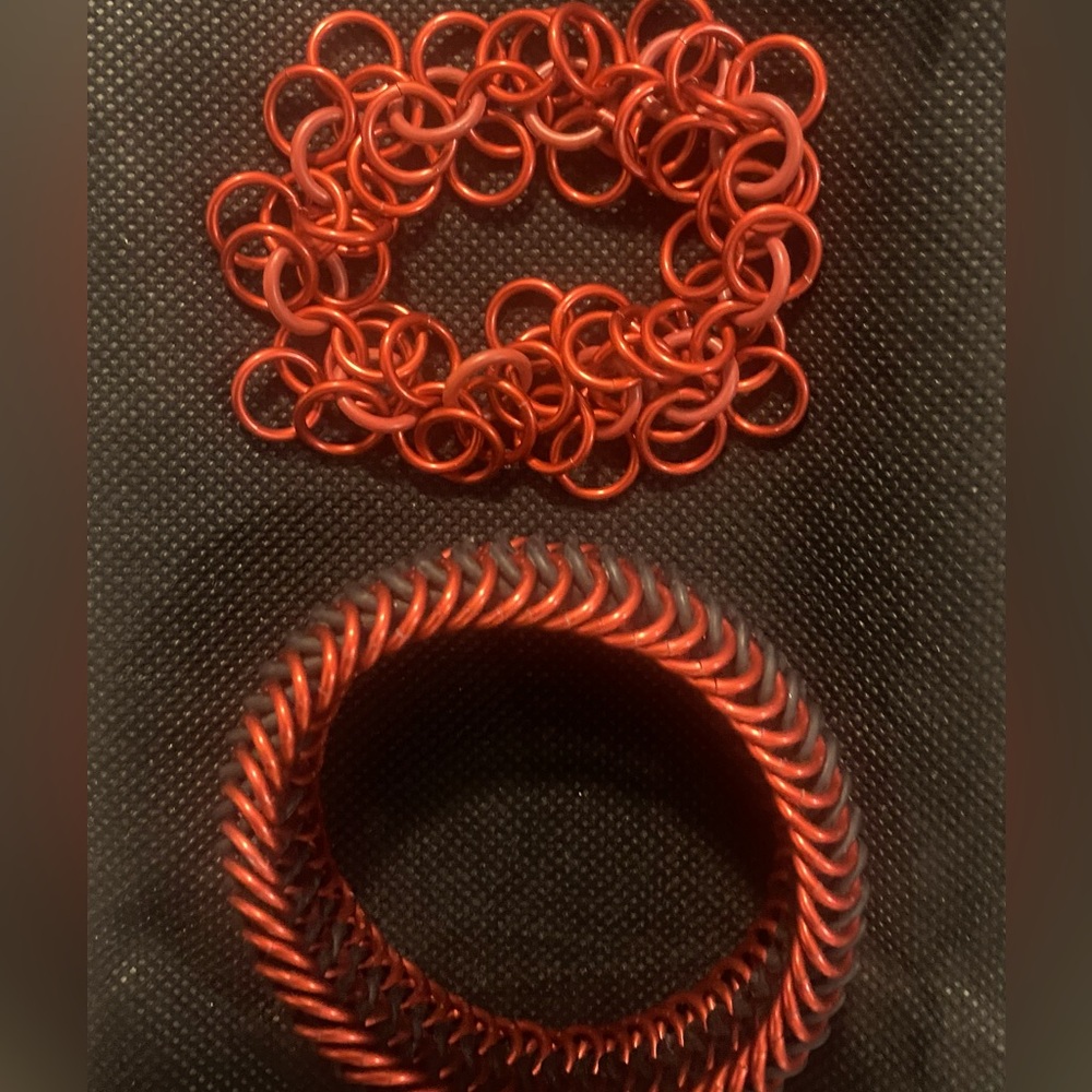 Handmade Chain and Rubber Bracelets